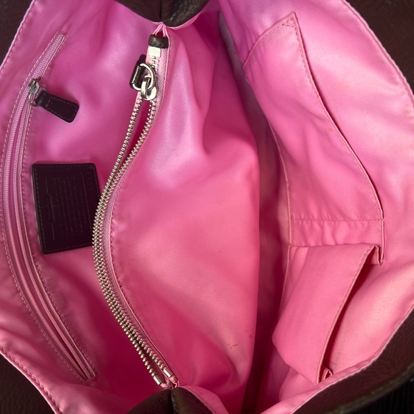 Coach Penelope Op Art Brown Coated Canvas Shoulder Bag - Picture 3 of 13